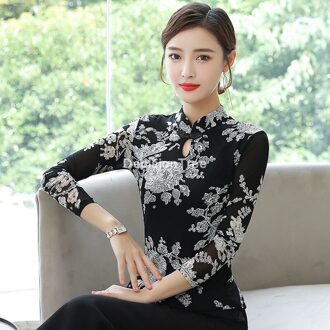Cheongsam Blouse Qipao Top Chinese Traditionele Overhemd Chinese Blouse Traditionele Chinese Cheongsam Blouse Voor Vrouwen XL