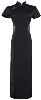 Cheongsam Vrouwen Zomer Zwarte Slanke Jonge Meisjes Dagelijks Retro Gemodificeerde Jurk Xl