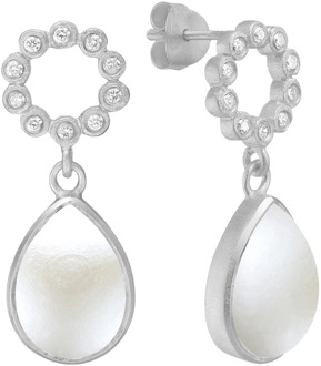 Cherie oorstop Pearl Silver Frk. Lisberg , White , Dames - ONE Size