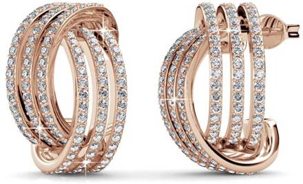 Cherish Oorbellen - Roségoud en Kristal - One Size