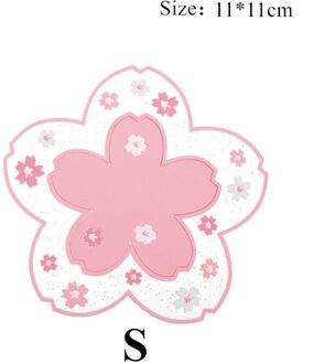 Cherry Blossom Isolatie Tafel Mat Familie Kantoor Anti-Skid Thee Cup Melk Mok Koffie Cup Bureau Pad roze S