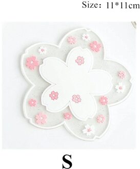 Cherry Blossom Isolatie Tafel Mat Familie Kantoor Anti-Skid Thee Cup Melk Mok Koffie Cup Bureau Pad wit S