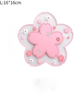 Cherry Blossom Isolatie Warmte Tafel Mat Anti-Slip Thee Cup Melk Mok Bloem Koffie Cup Coaster roze-L