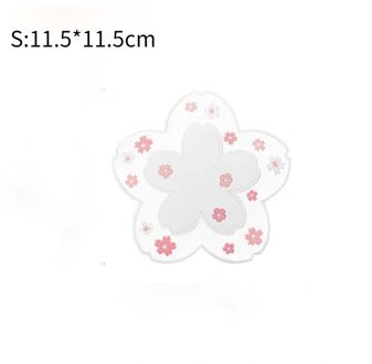 Cherry Blossom Isolatie Warmte Tafel Mat Anti-Slip Thee Cup Melk Mok Bloem Koffie Cup Coaster wit-S