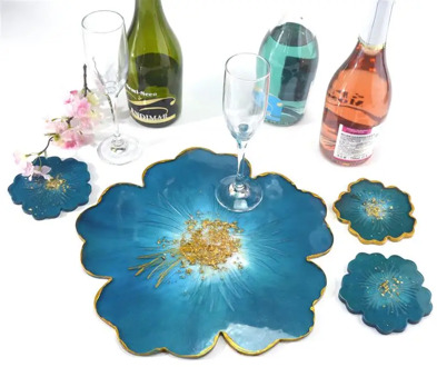Cherry blossoms Flower Silicone Mold For DIY Coaster Compote Tray Epoxy Crystal Resin Coaster Art Crafts Casting Mold