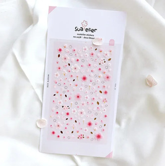 Cherry blossoms Stickers Adhesive Stickers DIY Decoration Diary Korean Stationery PVC Stickers Mobile Phone Stick