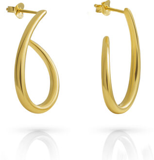 'Cherry' Dames 925 Sterling Zilveren Oorbellen - Goud ZO-7551/G - One Size