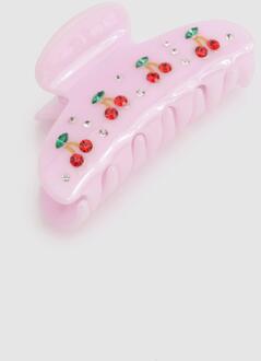 Cherry Detail Claw Clip, Pink - ONE SIZE