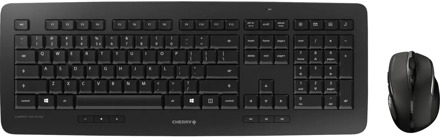 CHERRY DW 5100 - Toetsenbord en muis set - draadloos - 2.4 GHz - Amerikaans Engels met euroteken - toetsschakelaar: CHERRY LPK - zwart