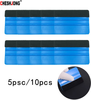 Cheshjong Car Styling Vinyl Wrap Film Auto Tools Blue Scraper Squeegee With Felt Edge Window Tint Tool Accessories 5/10PCS