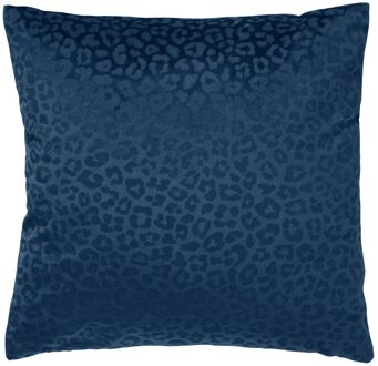 CHESSY - Sierkussen met dierenprint 45x45 cm Insignia Blue - donkerblauw