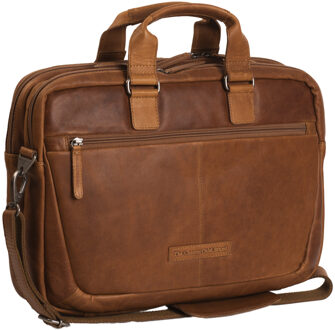 Chesterfield "Chesterfield Samual Business Schoudertas 15"" Cognac" Bruin