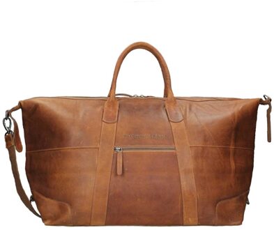 Chesterfield Leren Reistas / Weekendtas Porthmouth - 43 liter - Cognac