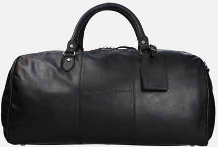 Chesterfield Leren Reistas / Weekendtas William - 40 liter - Zwart