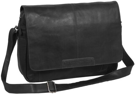 Chesterfield Richard Lederen Schoudertas/Laptoptas - 15 inch - Zwart