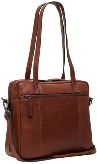 Chesterfield Soft Class Puglia schoudertas 14" Cognac brown