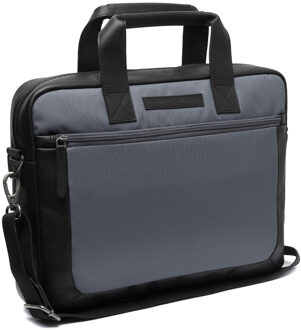 Chesterfield The Chesterfield Brand Narvik - Leren Laptoptas - Lichtgrijs/Zwart