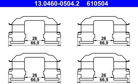 Chevrolet Accessoireset, schijfremblok 13046005042