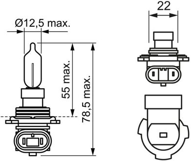 Chevrolet Bosch gloeilamp 12V HIR2 PX22d E12VX