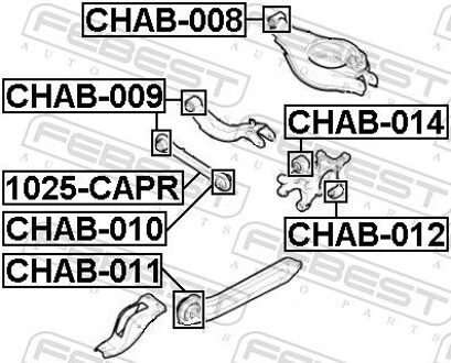Chevrolet Draagarmrubber CHAB009