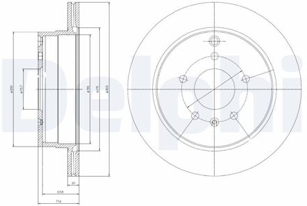 Chevrolet Jeu De 2 Disques De Frein BG4069