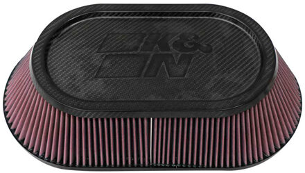 Chevrolet K&N Universeel filter - carbonvezel - 102mm aansluiting, 457mm x 254mm bodem, 349mm x 189mm top, 108 RP6103