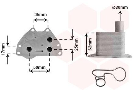 Chevrolet Oliekoeler, motorolie *** IR PLUS *** 37013704