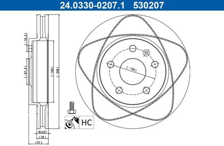 Chevrolet Powerdisc Remschijf 24033002071