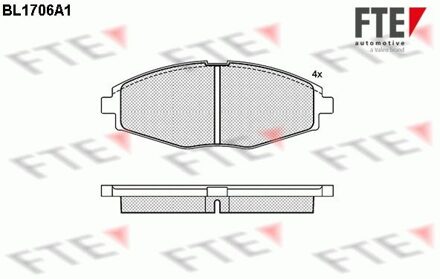 Chevrolet Remblokken set BL1706A1