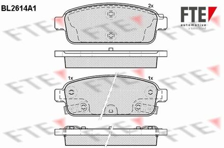 Chevrolet Remblokken set BL2614A1