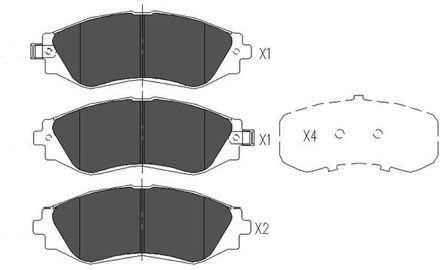 Chevrolet Remblokken set KBP1001