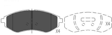 Chevrolet Remblokken set KBP1003