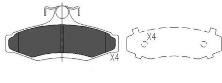 Chevrolet Remblokken set KBP1006