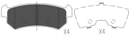 Chevrolet Remblokken set KBP1007