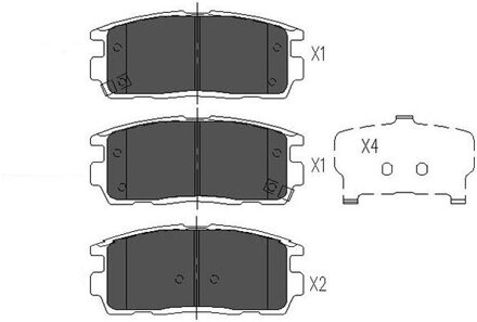 Chevrolet Remblokken set KBP1010