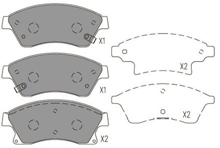 Chevrolet Remblokken set KBP1016