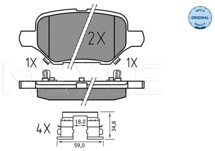 Chevrolet Remblokkenset, schijfrem 0252293017