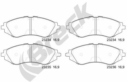 Chevrolet Remblokkenset, schijfrem 232340070110