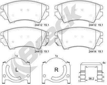 Chevrolet Remblokkenset, schijfrem 244120070110