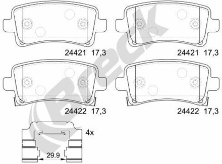 Chevrolet Remblokkenset, schijfrem 244210070420