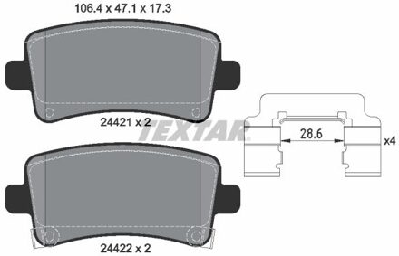 Chevrolet Remblokkenset, schijfrem 2442102