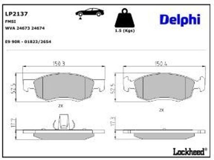 Chevrolet Remblokkenset, schijfrem LP2137