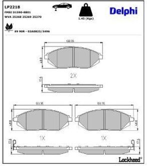 Chevrolet Remblokkenset, schijfrem LP2218