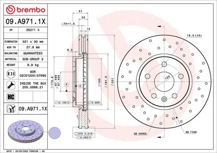 Chevrolet Remschijf 09A9711X