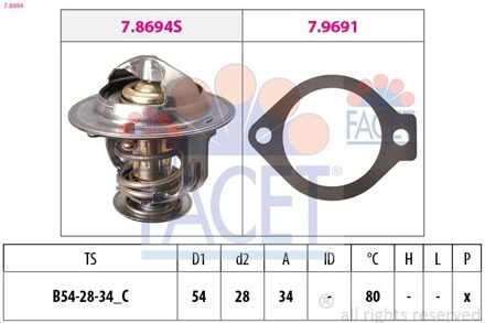 Chevrolet Thermostaat, koelvloeistof 78694