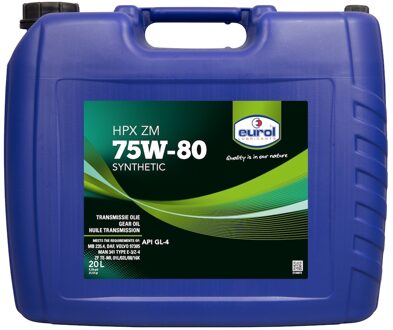 Chevrolet Versnellingsbakolie Eurol HPX ZM GL4 75W-80 20L E11007120LZIL