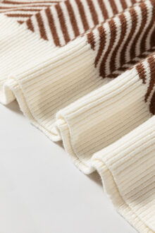 Chevron Gebreide Coltrui Ivoor