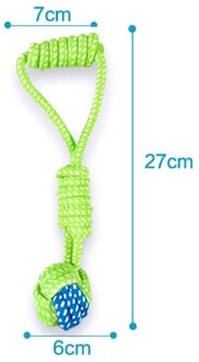 Chew Tandjes Speelgoed Katoenen Touw Hond Speelgoed Knoop Puppy Huisdier Bal Voor Kleine Medium Grote Honden Dierbenodigdheden Cleaning Tanden speelgoed wit