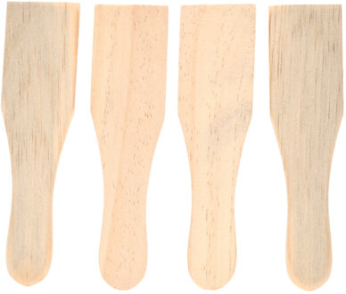 CHI 16x Houten gourmet/raclette spatels 15 cm - Keukenspatels Beige