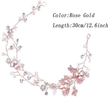 Chic Bloem Crystal Parels Zilver Rose Goud Hoofddeksels Bruiloft Ornamenten Schoonheid Zachte Bruid Accessoires Voor Vrouwen Roze